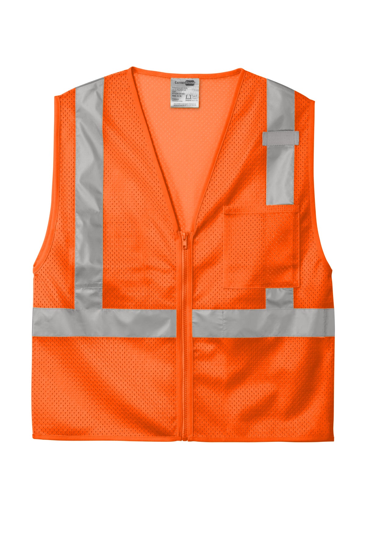 CornerStone ANSI 107 Class 2 Mesh Zippered Vest. CSV102