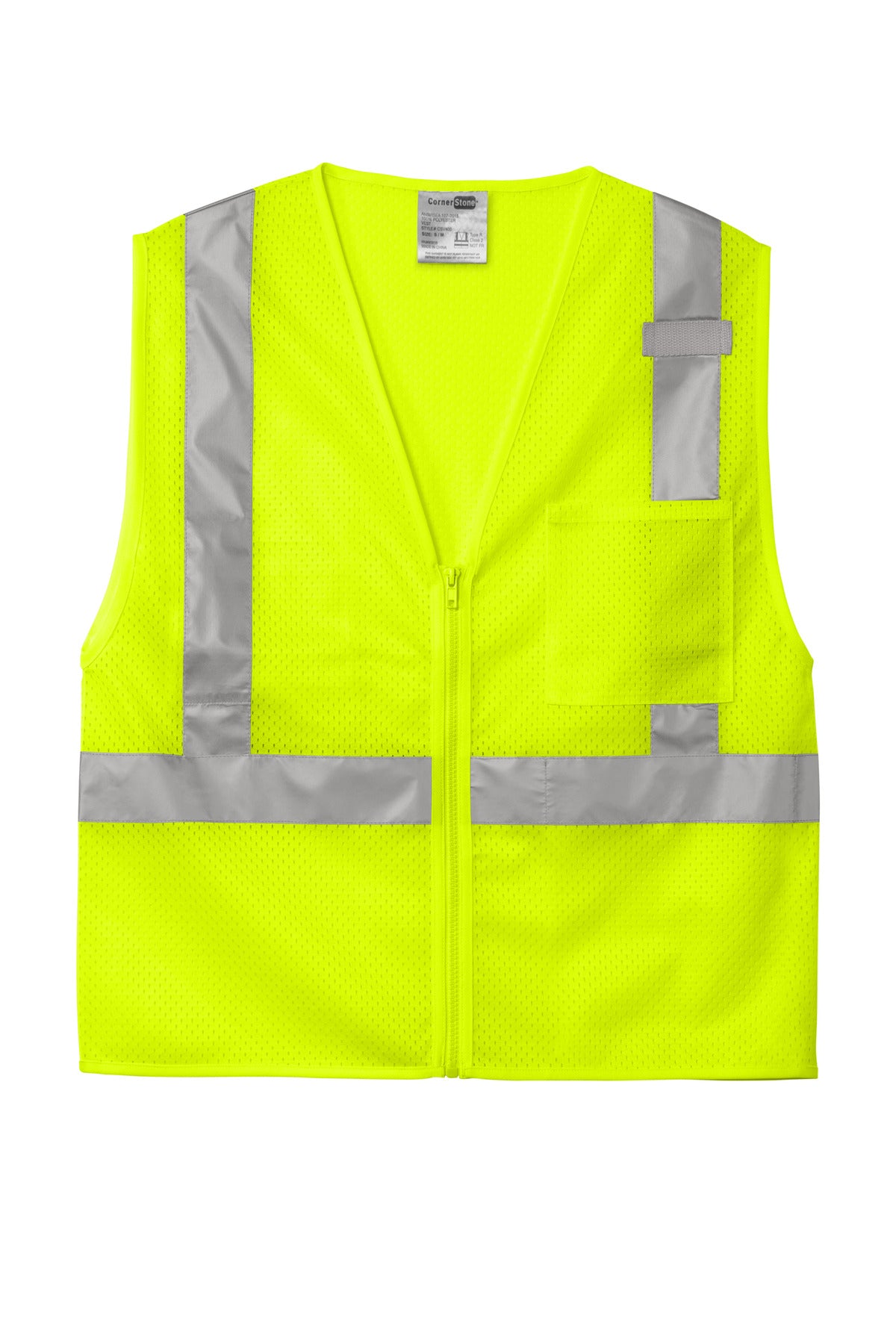 CornerStone ANSI 107 Class 2 Mesh Zippered Vest. CSV102