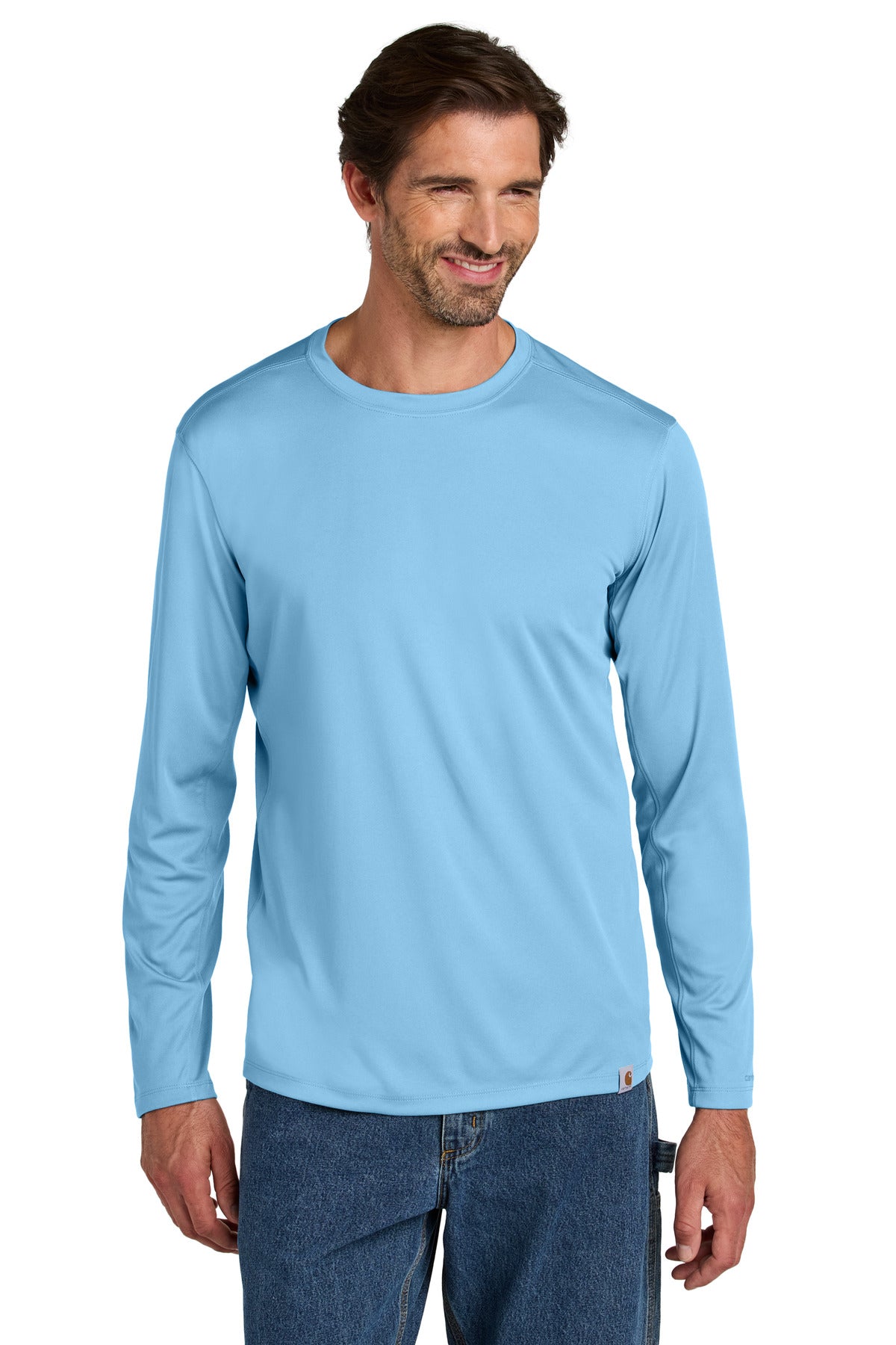 SanMar CT106972_freshwaterblue_model_front.jpg
