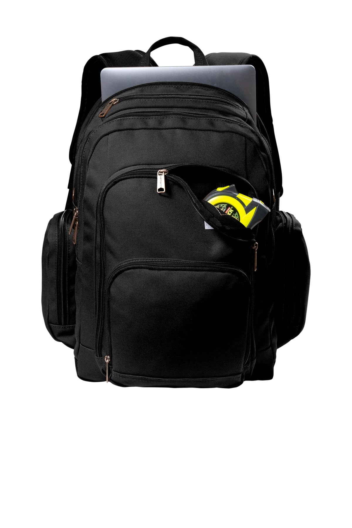 Front View of Black Carhartt Foundry Series Pro Backpack. CT89176508