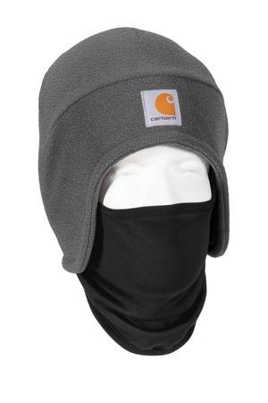 Black Carhartt Fleece 2-In-1 Headwear. CTA202