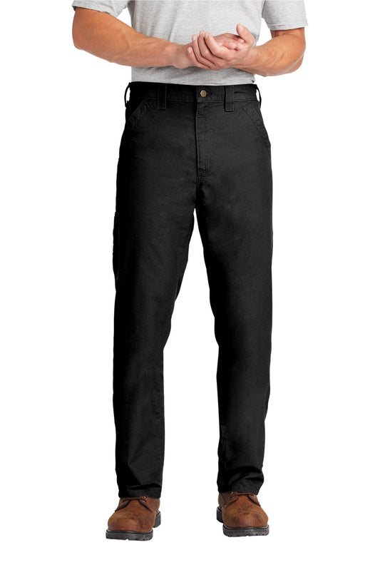 Front View of Black Carhartt Canvas Work Dungaree. CTB151 - 3132