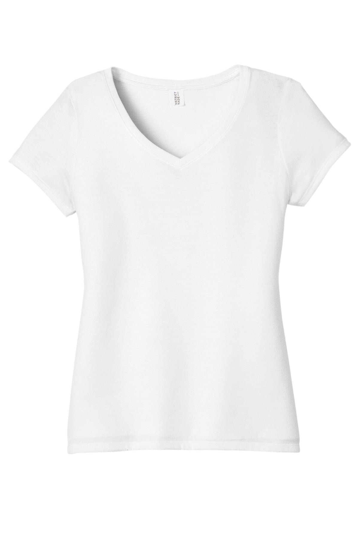District Women's Perfect Tri V-Neck Tee. DM1350L