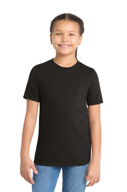 Front View of Black District Youth Perfect Tri Tee. DT130Y - XS
