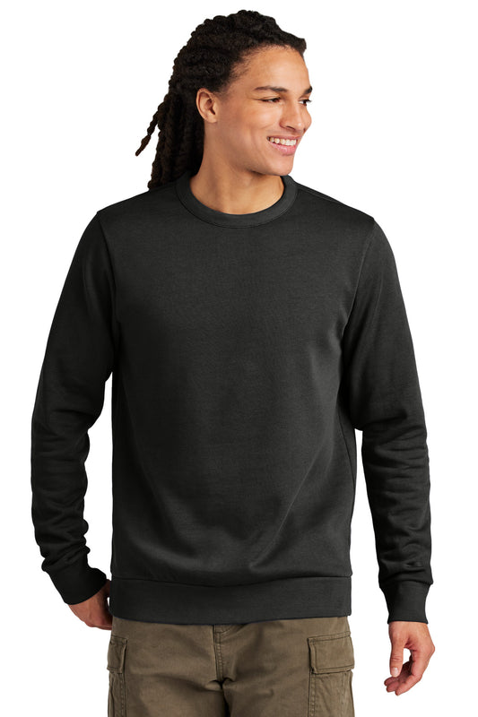 Front View of Black District Wash Fleece Crew DT2204 - XS