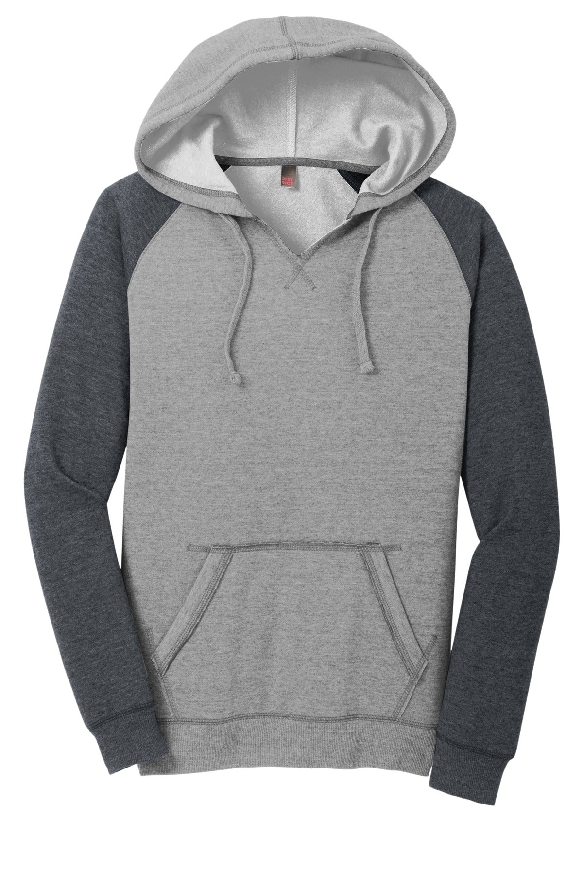 District Women's Lightweight Fleece Raglan Hoodie. DT296