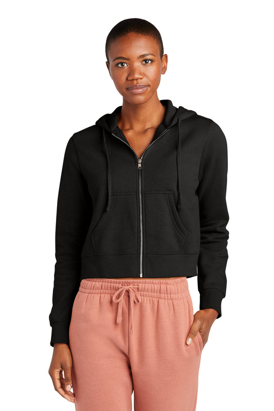 Front View of Black District Women's V.I.T. Fleece Full-Zip Hoodie DT6103 - XL