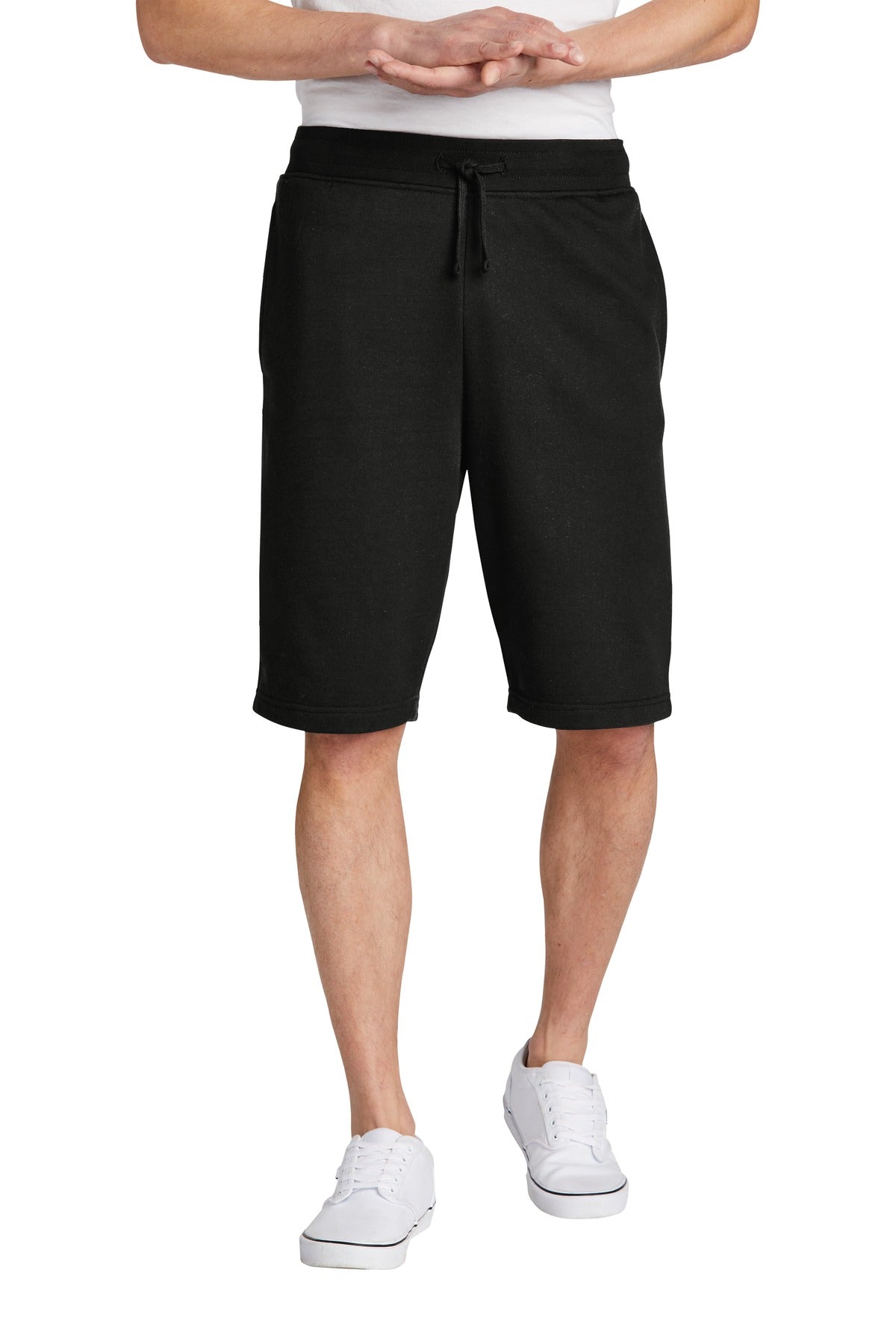 Front View of Black District V.I.T. Fleece Short DT6108 - XS