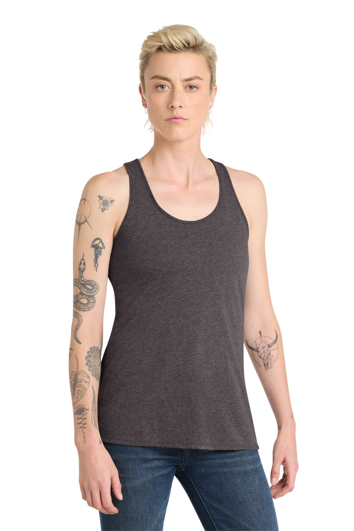 SanMar DT6302_heatheredcharcoal_model_front.jpg