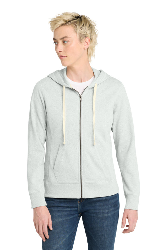 Front View of Ash District Women's Re-Fleece Full-Zip Hoodie DT8103 - 4XL
