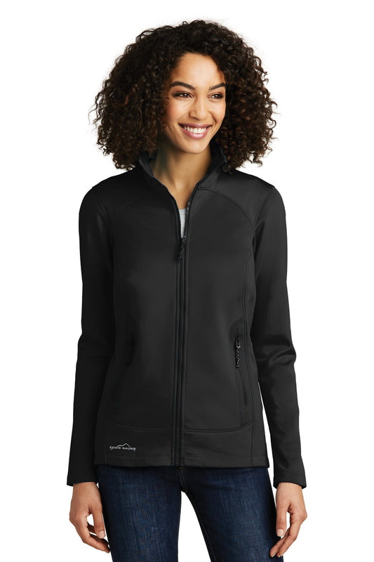 Front View of Black Eddie Bauer Women's Highpoint Fleece Jacket. EB241 - XS
