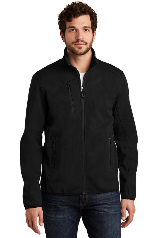 Front View of Black Eddie Bauer Dash Full-Zip Fleece Jacket. EB242 - XS