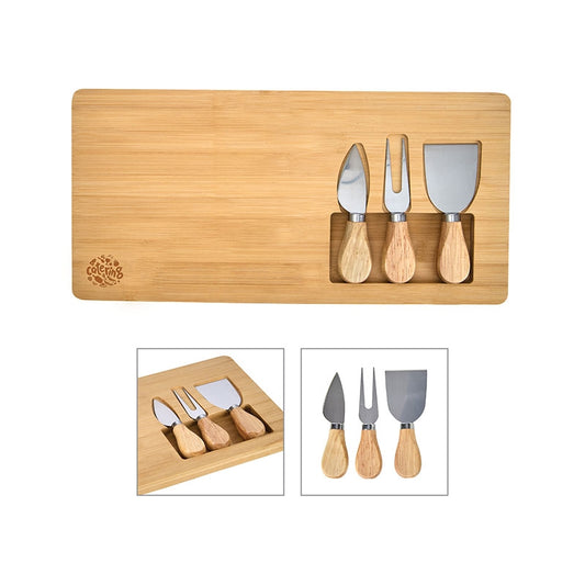 N/A Morrissey 4-Piece Bamboo Cheese Set