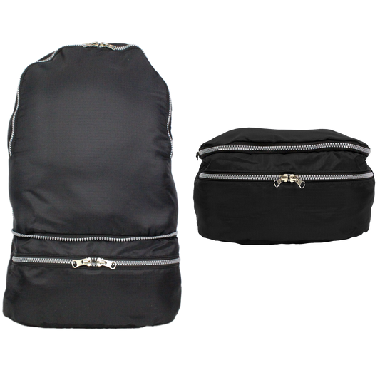 Black Recycled 2-in-1 Backpack & Waist Pack
