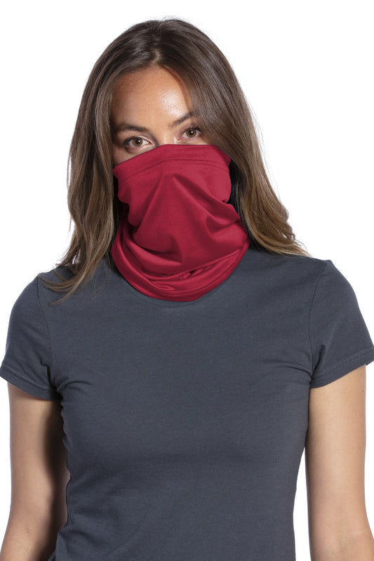 Front View of Red Port Authority Stretch Performance Gaiter G100