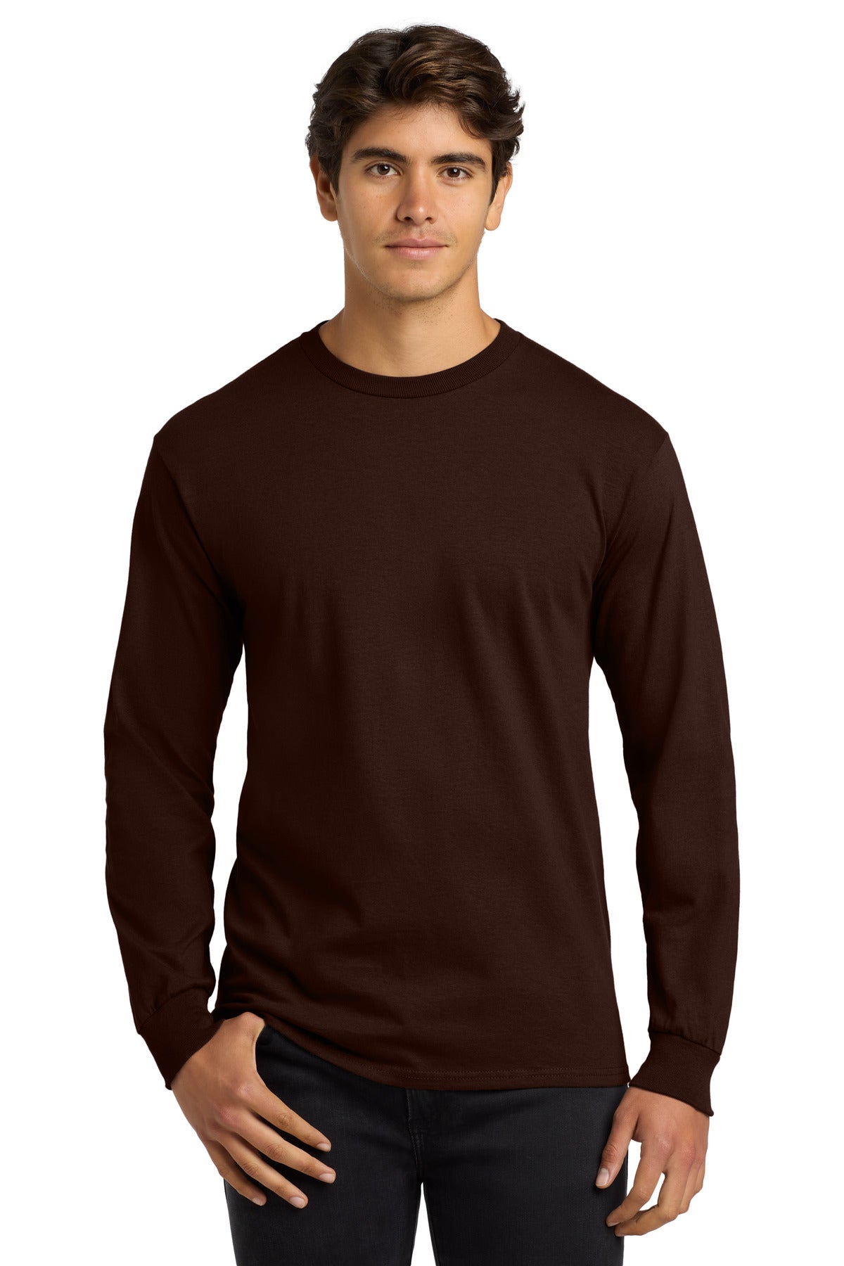 SanMar G2400_darkchocolate_model_front.jpg