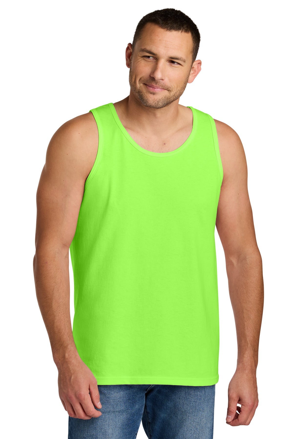 SanMar G5200_neongreen_model_front.jpg