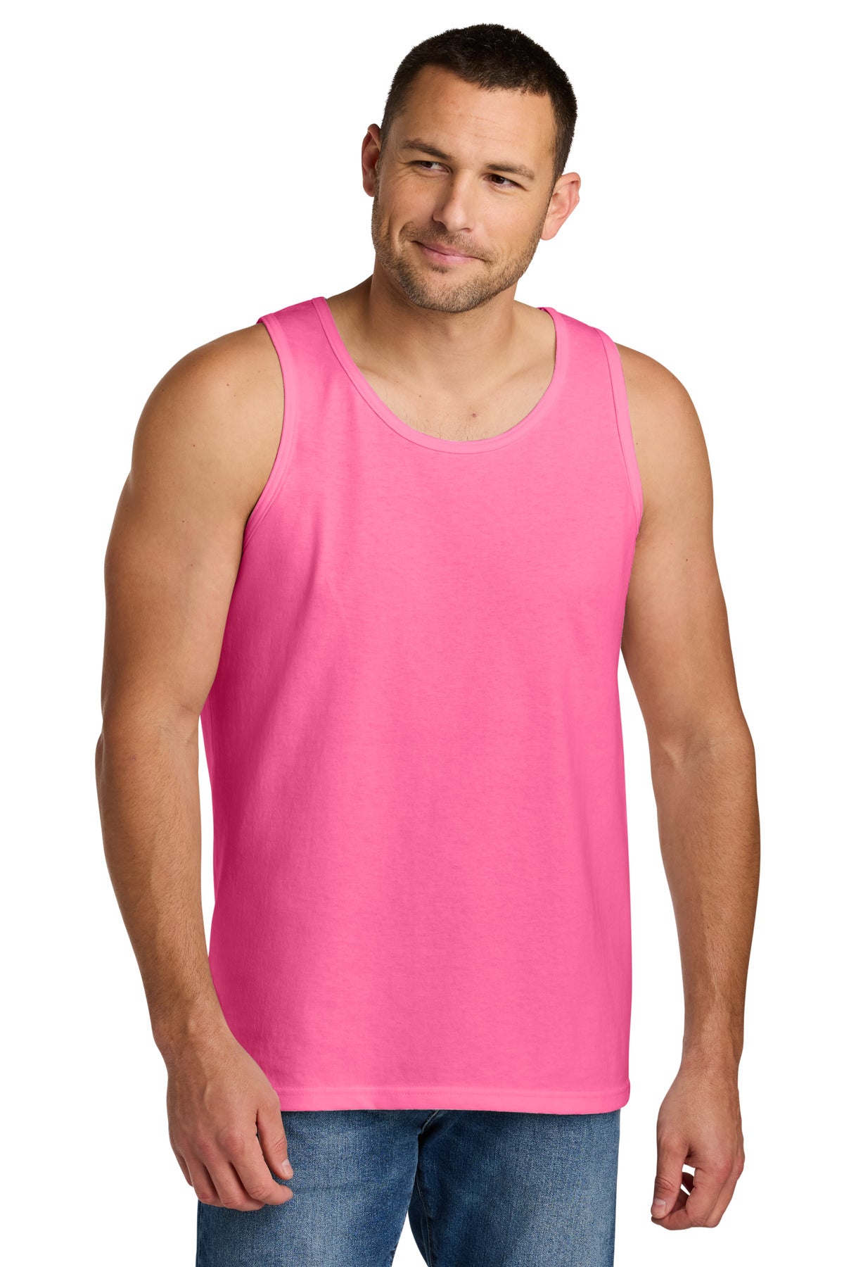 SanMar G5200_safetypink_model_front.jpg