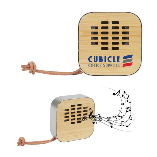 N/A Asher 3W Recycled Aluminum / Bamboo Wireless Speaker