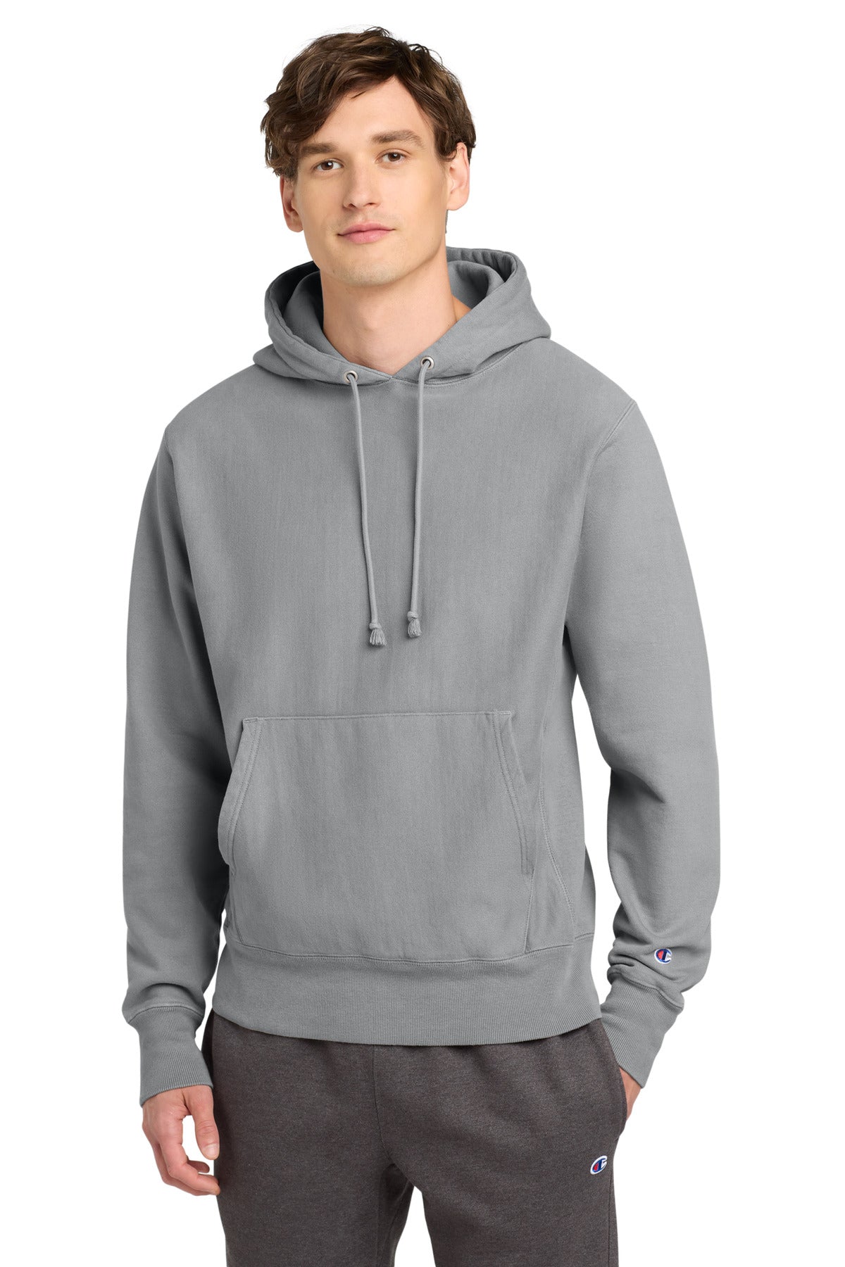Champion Reverse Weave Garment-Dyed Hooded Sweatshirt. GDS101