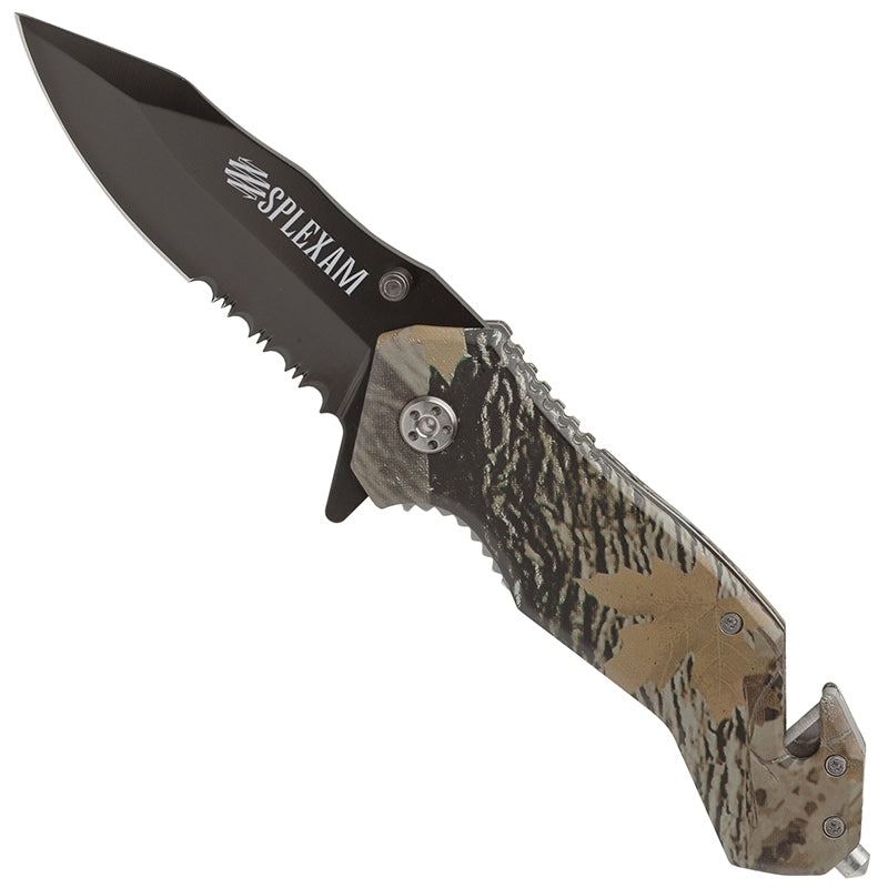 Camouflage Nutwood Camo Rescue Knife