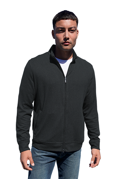 Black Heather Lab Full Zip Jacket - S