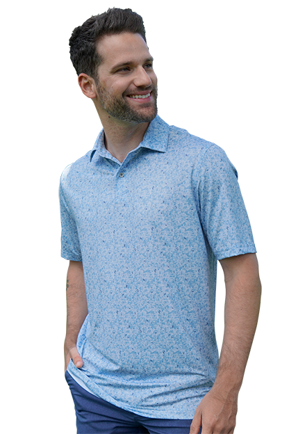 Cloud Scattered Shark Tail Polo - S