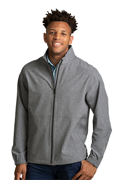 Black Heather Greg Norman Windbreaker Stretch Jacket - S