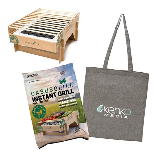 N/A Raleigh CasusGrill™ Biodegradable BBQ Grill w/Recycled Cotton Tote Bag