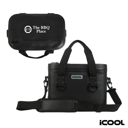 Black iCOOL® Teton 8-Can Waterproof Cooler