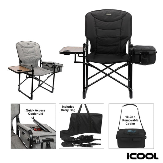 N/A iCOOL Twin Peaks Deluxe Camping Chair With 18-Can Cooler