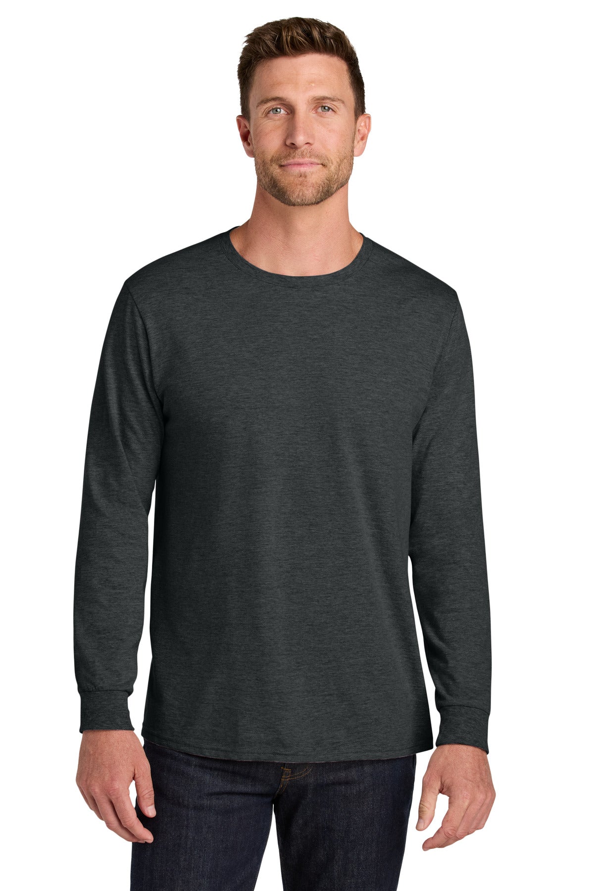 SanMar IC46L_blackinkheather_model_front.jpg