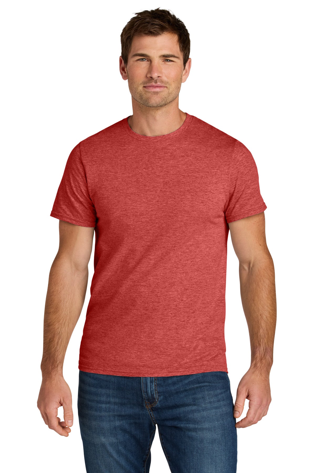 SanMar IC46M_fieryredheather_model_front.jpg