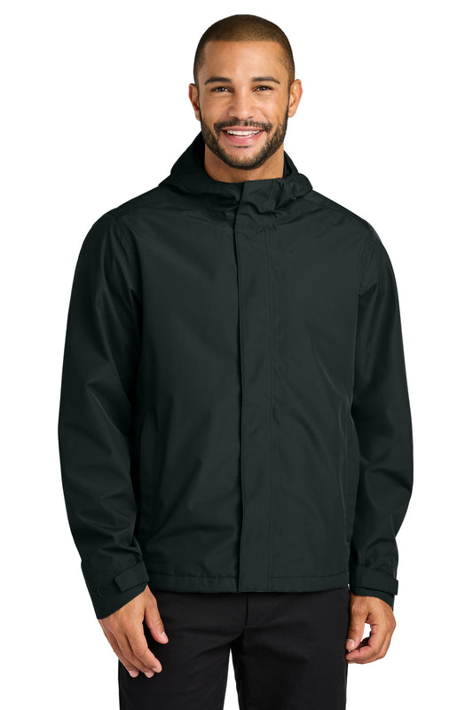 Front View of DeepBlack Port Authority C-FREE Rain Jacket J714 - XS