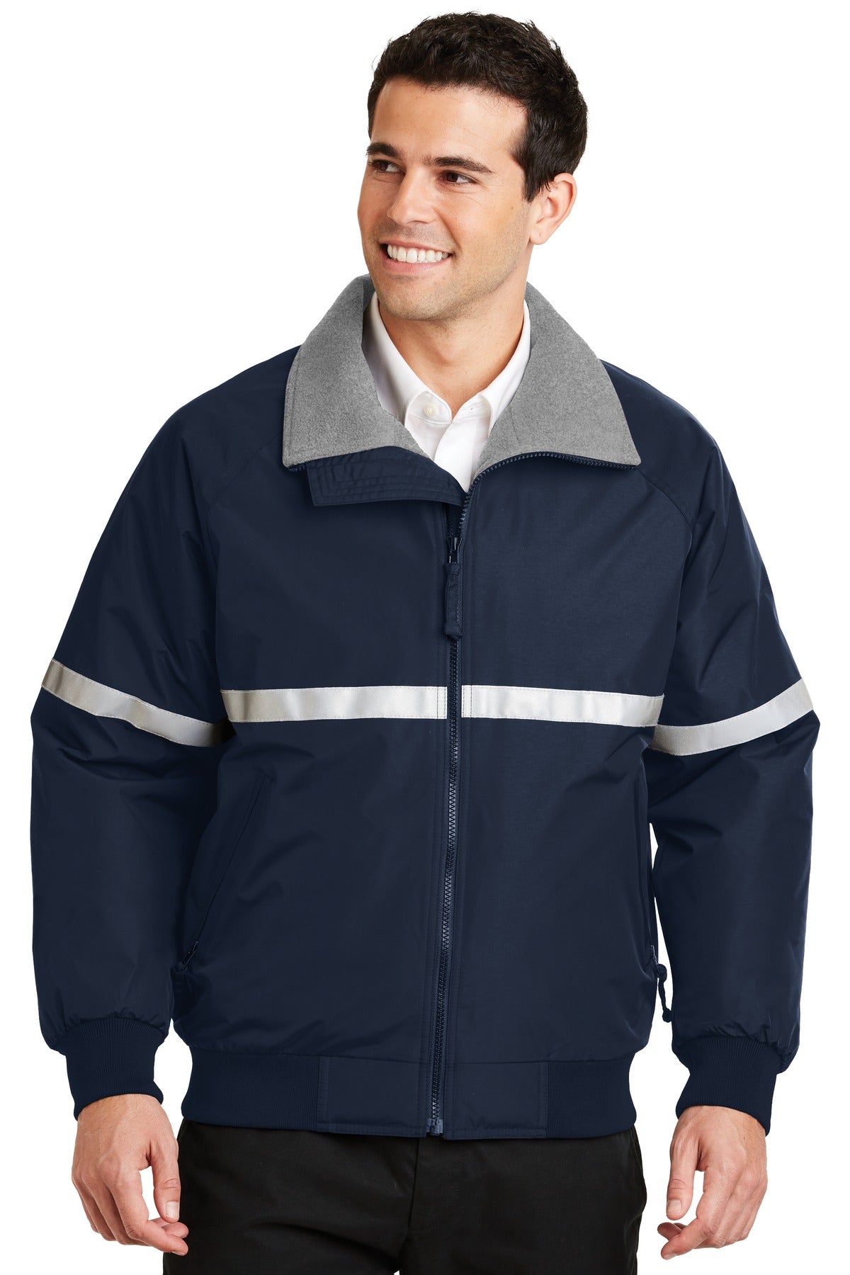 SanMar J754R_truenvygrhthrrefl_model_front_102016.jpg?v=1762271750