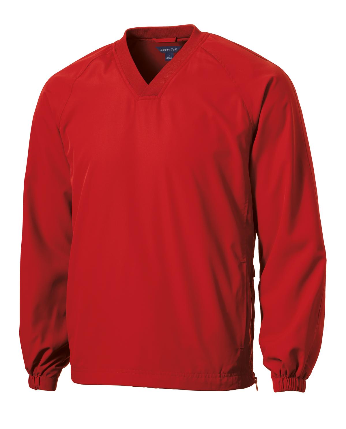 Sport-Tek V-Neck Raglan Wind Shirt. JST72
