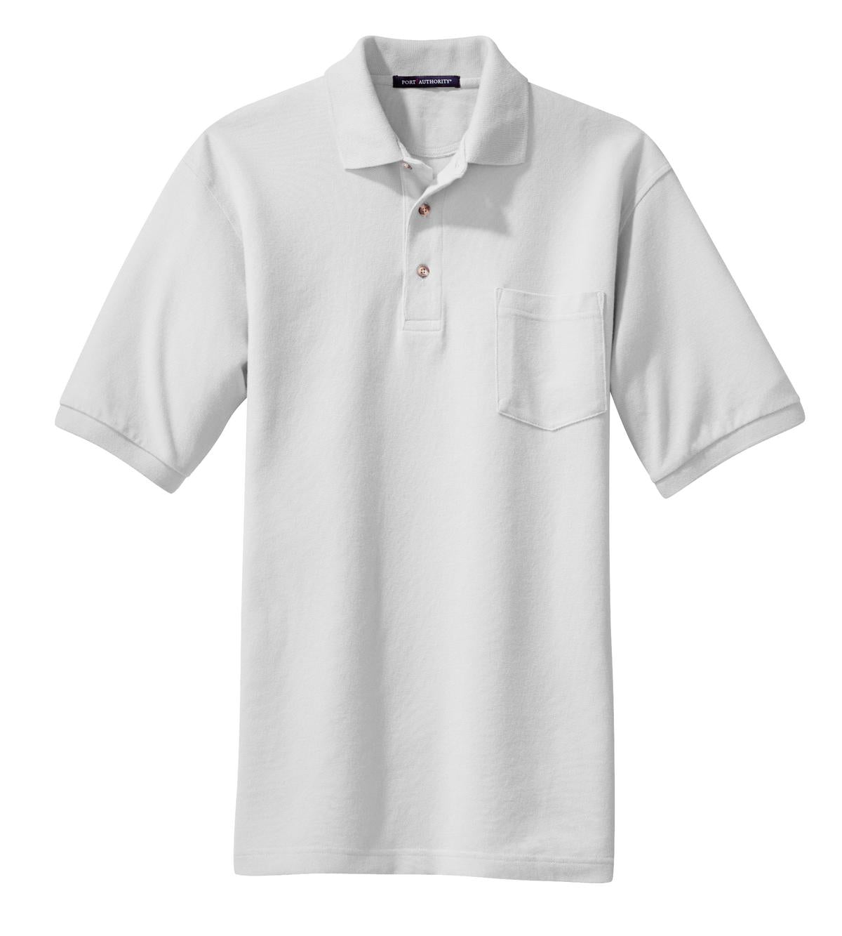 Port Authority Heavyweight Cotton Pique Polo with Pocket. K420P