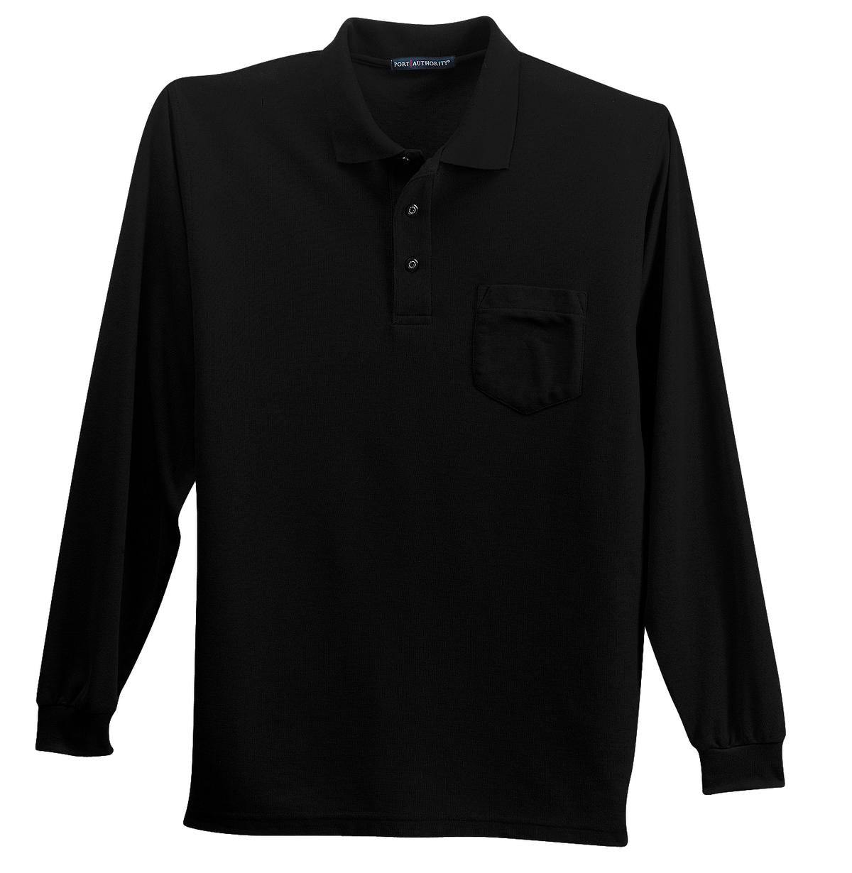 Port Authority Long Sleeve Silk Touch Polo with Pocket. K500LSP