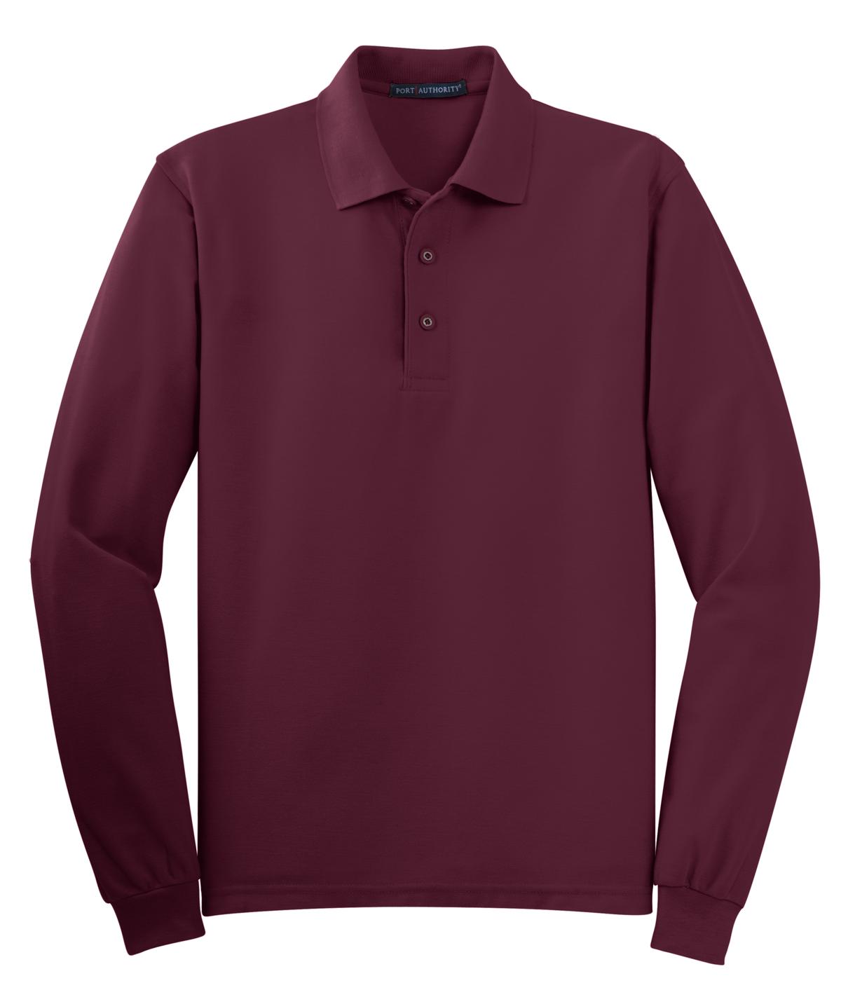 Port Authority Silk Touch Long Sleeve Polo. K500LS