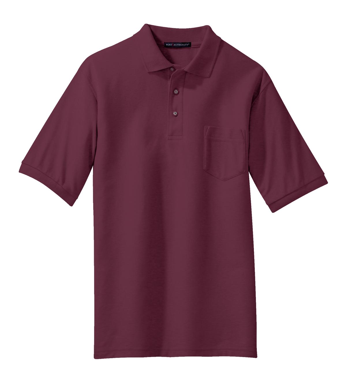 Port Authority Silk Touch Polo with Pocket. K500P