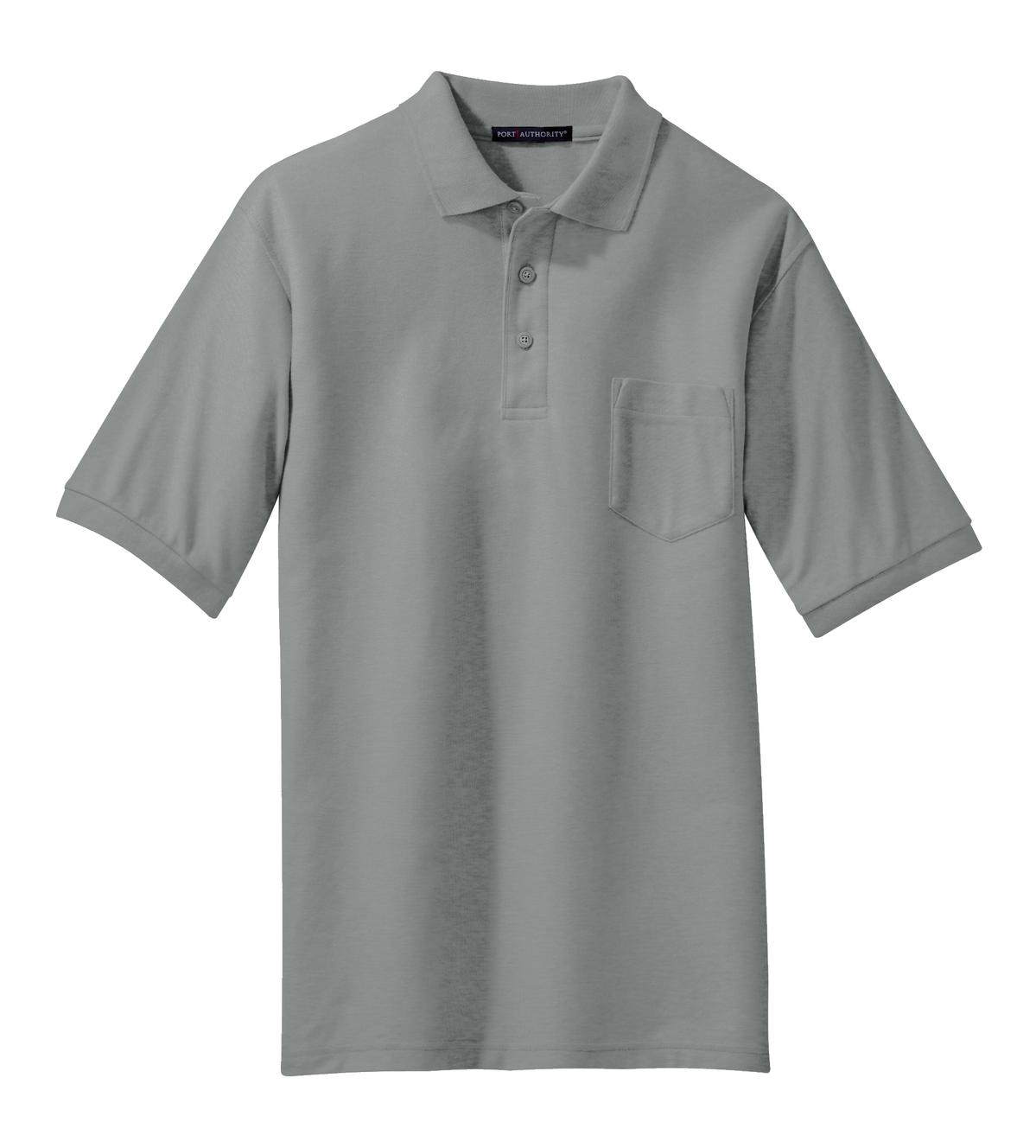 Port Authority Silk Touch Polo with Pocket. K500P