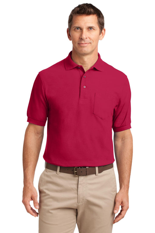 Port Authority Silk Touch Polo with Pocket. K500P