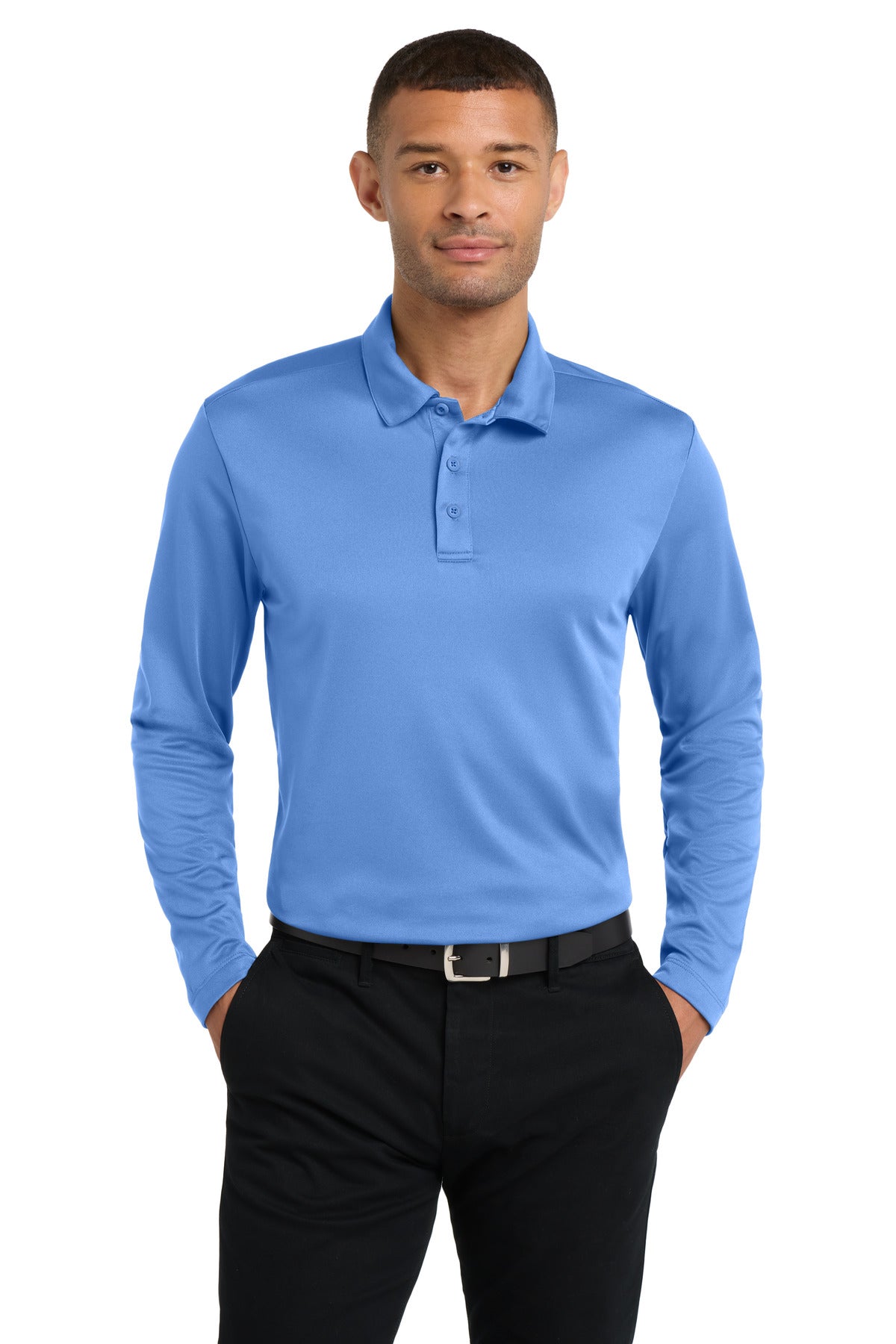 SanMar K540LS_carolinablue_model_front.jpg