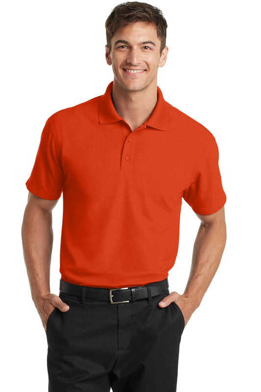 Front View of Autumn Orange Port Authority Dry Zone Grid Polo. K572 - XS