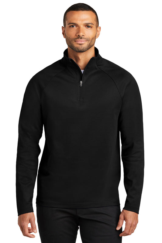 Front View of DeepBlack Port Authority C-FREE Cypress 1/4-Zip K870 - XS