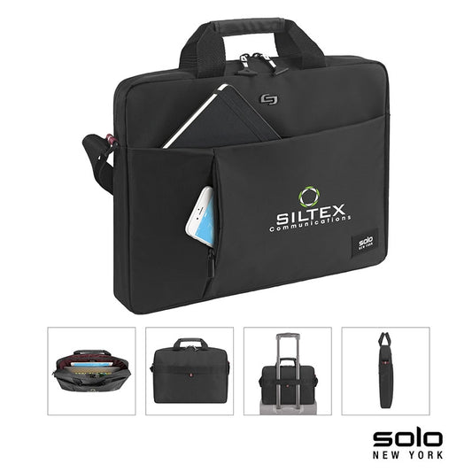 N/A Solo New York Lead Slim Briefcase