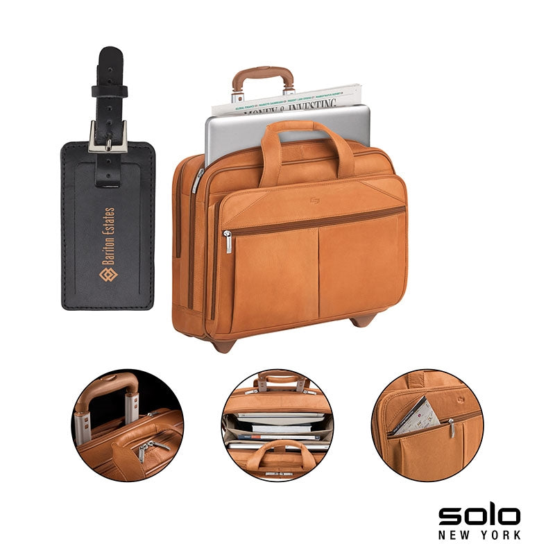 N/A Solo New York Walker Leather Rolling Case