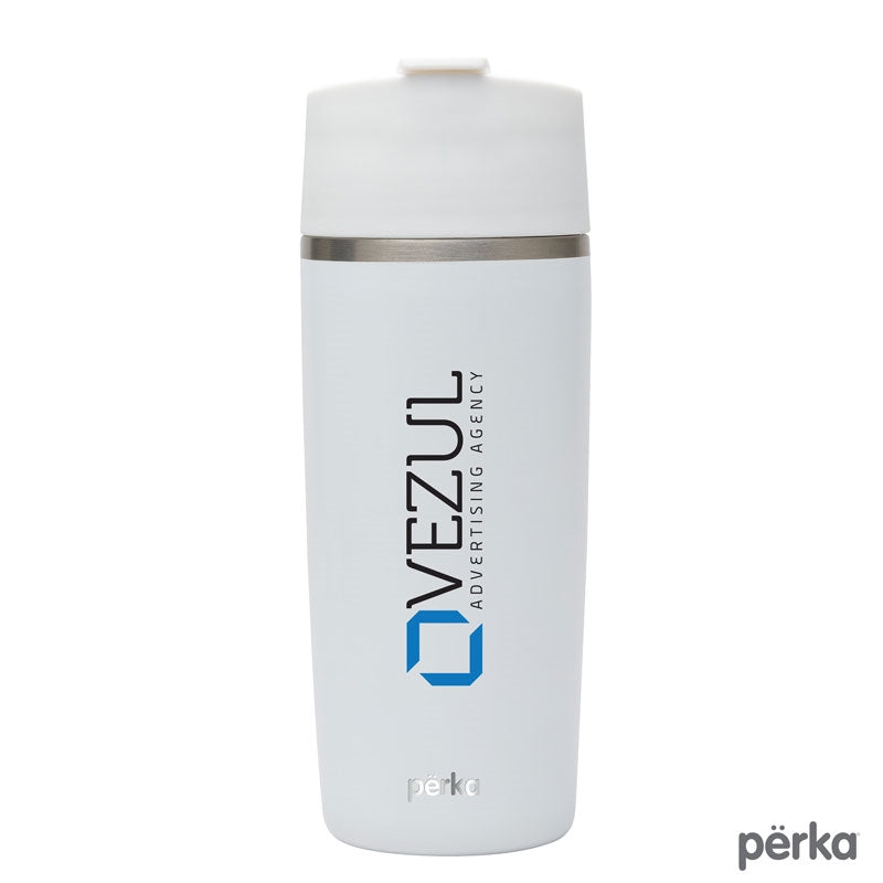 Perka® Macchiato 12 oz. Double Wall Coffee/Tea Press Tumbler