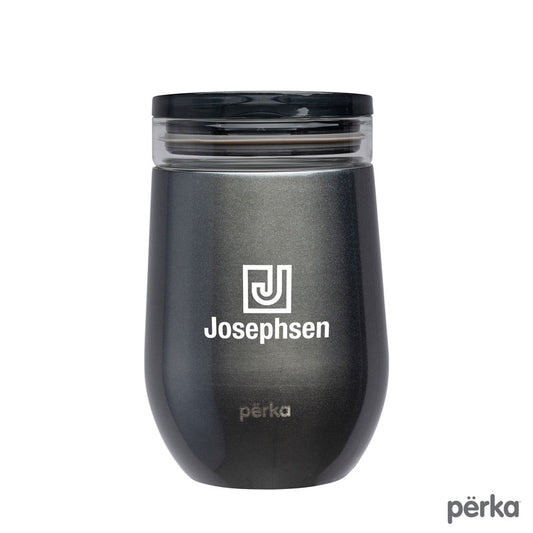 Gunmetal Perka® Taylor 12 oz. Double Wall, Stainless Steel Wine Mug