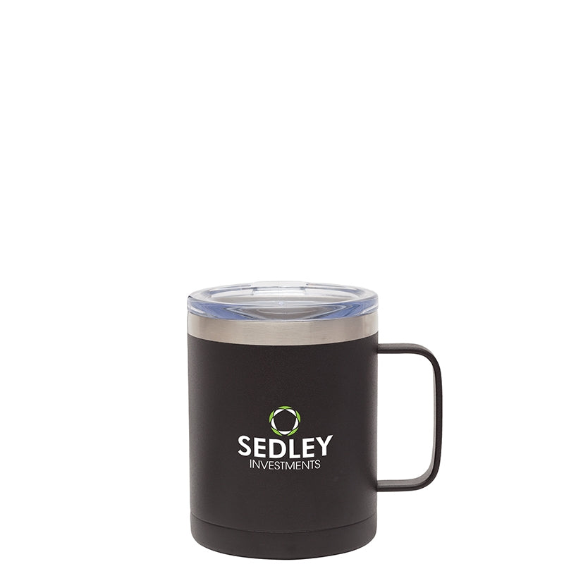 Black Camper 14 oz. Double Wall, Vacuum Mug w/ Copper Lining